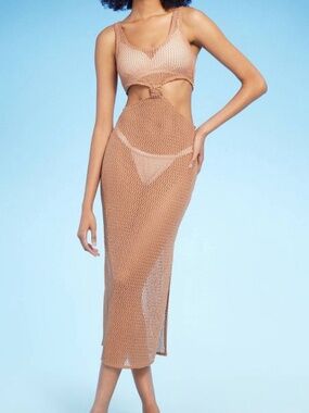 SHADE & SHORE CUT OUT CROCHET COVER UP DRESS